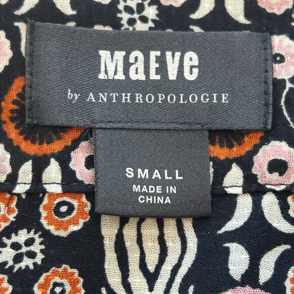 Maeve Anthropolgie Naomi embroidered beaded tunic boho dress size S - Picture 6 of 10